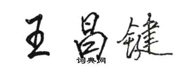 骆恒光王昌键行书个性签名怎么写