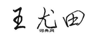 骆恒光王尤田行书个性签名怎么写