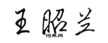 骆恒光王昭兰行书个性签名怎么写