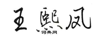 骆恒光王熙凤行书个性签名怎么写
