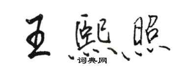 骆恒光王熙照行书个性签名怎么写