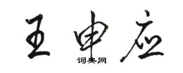 骆恒光王申应行书个性签名怎么写