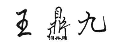 骆恒光王鼎九行书个性签名怎么写