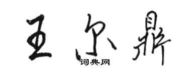 骆恒光王尔鼎行书个性签名怎么写