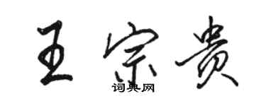 骆恒光王宗贵行书个性签名怎么写