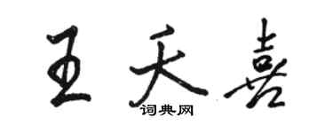 骆恒光王夭喜行书个性签名怎么写