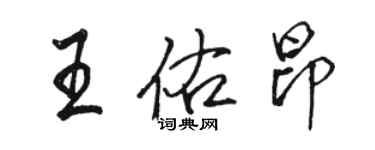 骆恒光王佑昂行书个性签名怎么写