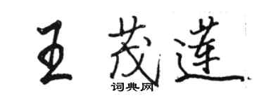 骆恒光王茂莲行书个性签名怎么写