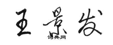 骆恒光王景发行书个性签名怎么写