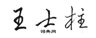 骆恒光王士柱行书个性签名怎么写