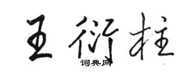 骆恒光王衍柱行书个性签名怎么写