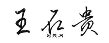骆恒光王石贵行书个性签名怎么写