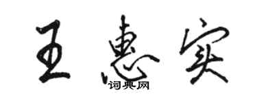 骆恒光王惠实行书个性签名怎么写