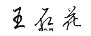 骆恒光王石花行书个性签名怎么写