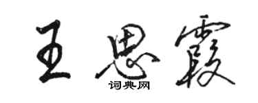 骆恒光王思霞行书个性签名怎么写