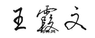 骆恒光王霞文行书个性签名怎么写