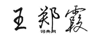 骆恒光王郑霞行书个性签名怎么写