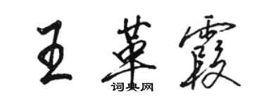 骆恒光王革霞行书个性签名怎么写