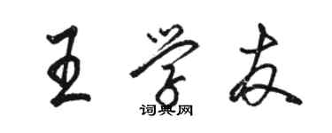 骆恒光王学友行书个性签名怎么写