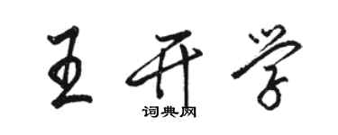 骆恒光王开学行书个性签名怎么写