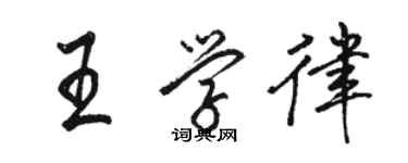 骆恒光王学律行书个性签名怎么写