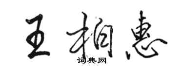 骆恒光王柏惠行书个性签名怎么写