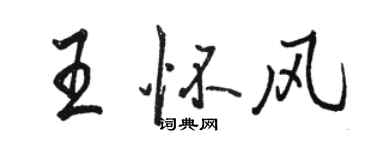 骆恒光王怀风行书个性签名怎么写