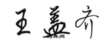 骆恒光王盖齐行书个性签名怎么写