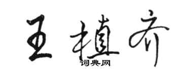 骆恒光王植齐行书个性签名怎么写