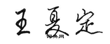 骆恒光王夏定行书个性签名怎么写