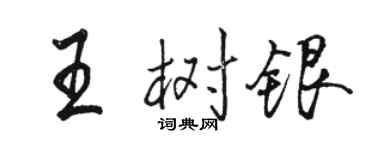 骆恒光王树银行书个性签名怎么写
