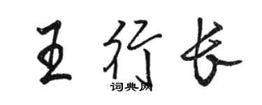 骆恒光王行长行书个性签名怎么写
