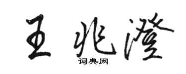 骆恒光王兆澄行书个性签名怎么写