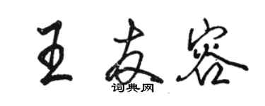 骆恒光王友容行书个性签名怎么写