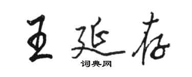 骆恒光王延存行书个性签名怎么写