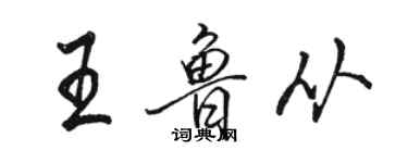 骆恒光王鲁从行书个性签名怎么写