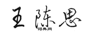 骆恒光王陈思行书个性签名怎么写