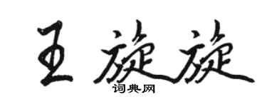 骆恒光王旋旋行书个性签名怎么写