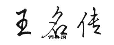 骆恒光王名传行书个性签名怎么写