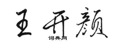 骆恒光王开颜行书个性签名怎么写