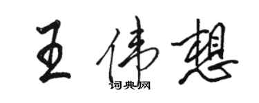 骆恒光王伟想行书个性签名怎么写