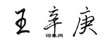 骆恒光王辛庚行书个性签名怎么写