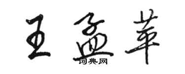 骆恒光王孟苹行书个性签名怎么写