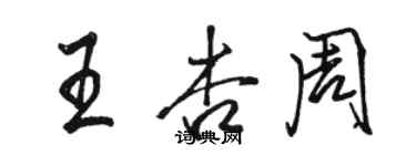 骆恒光王杏周行书个性签名怎么写
