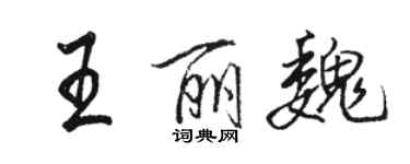 骆恒光王丽魏行书个性签名怎么写