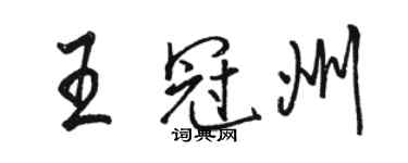 骆恒光王冠州行书个性签名怎么写