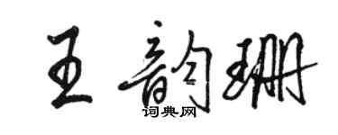 骆恒光王韵珊行书个性签名怎么写