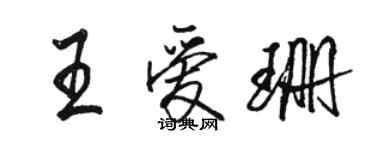 骆恒光王爱珊行书个性签名怎么写