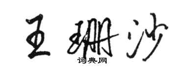 骆恒光王珊沙行书个性签名怎么写