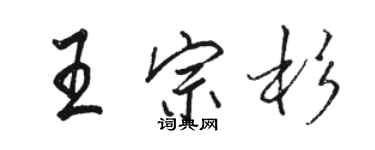 骆恒光王宗杉行书个性签名怎么写